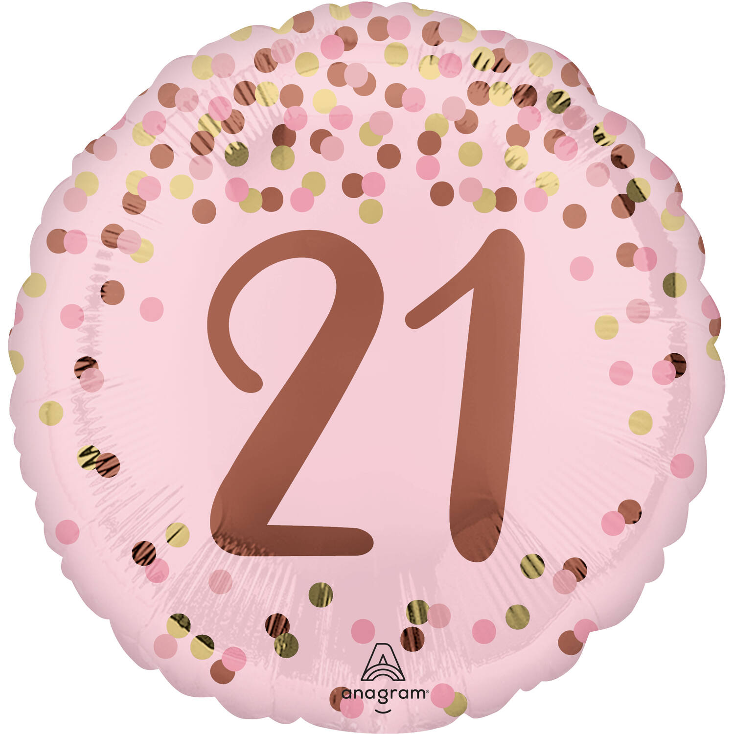 Foil Balloon – "21" – Pretty Pink – Pink – 45 cm